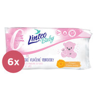 6x LINTEO Baby Vlhčené obrúsky Soft & Cream 24 ks