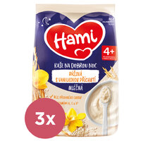3x HAMI Kaša mliečna ryžová s vanilkovou príchuťou na dobrú noc 3x210 g