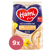 9x HAMI Kaša mliečna krupicová s vanilkovou príchuťou na dobrú noc 9x210 g