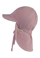 STERNTALER Čiapka so šiltom UV50+ z bavlneného mušelínu s ochranou krku ružová dievča- 47cm 9-12m