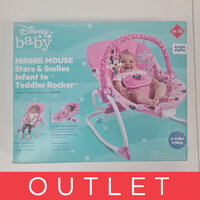 DISNEY BABY Hojdačka vibrujúca Minnie Mouse Stars&Smiles Baby 0m+ do 18 kg, 2019