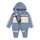 DIRKJE Set 3.d mikina s kapucňou + tričko + nohavice modrá melanž chlapec veľ.68
