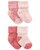 CARTER'S Ponožky Stripes Pink dievča LBB 4ks 0-3m