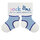 KIKKO Sock Ons Držiak ponožiek Classic - Modrá (0-6m)