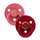 BIBS Colour cumlíky z prírodného kaučuku 2 ks veľ. 2 Coral / Ruby
