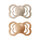 BIBS Supreme cumlíky ortodontické z prírodného kaučuku 2 ks, veľkosť 2, Vanilla/Peach