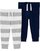 CARTER'S Nohavice dlhé modré, šedý pásik chlapec 2 ks, 3 m /veľ. 62, veľ. 62