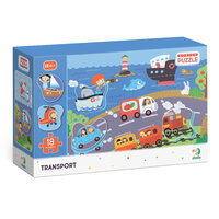 DODO Puzzle s triedením obrázkov Transport 18 dielov