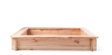 WOODY Pieskovisko drevené - štvorcové, natur so sieťou, 120x120 cm
