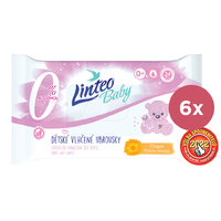 6x LINTEO Baby Vlhčené obrúsky Soft & Cream 24 ks
