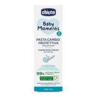 CHICCO Krém na detský zadoček Baby Moments bez parfému s 99% prírodných zložiek 100ml, 0m+