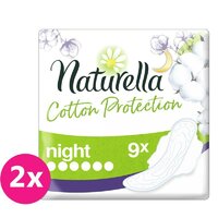 2x NATURELLA Cotton Protection Ultra Night vložky s krídelkami 9 ks