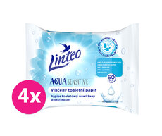 4x LINTEO Papier vlhčený toaletní Aqua Sensitive 60ks