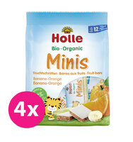 4x HOLLE Bio minis banánovo-pomarančové 100 g