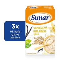 3x SUNAR Kaša mliečna vanilková 225 g