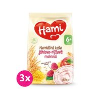 3x HAMI Kaša nemliečna pšenovo-ryžová malinová 170 g