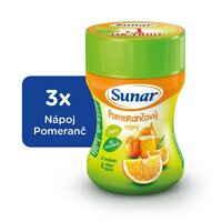 3x SUNAR Pomarančový rozpustný nápoj (200 g)