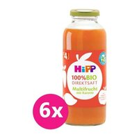 6x HiPP 100 % Bio Juice Ovocna šťava s karotkou