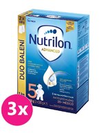 3x NUTRILON 5 Advanced batoľacie mlieko 1 kg, 35+