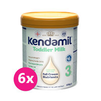 6x KENDAMIL Mlieko batoľacie dojčenské 3 (800 g) DHA+