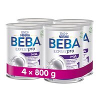 4x BEBA EXPERTpro HA 1, 800 g - Počiatočné dojčenské mlieko