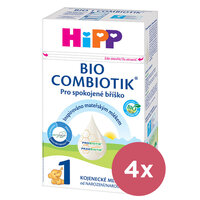 4x HiPP Výživa počiatočná mliečna  dojčenská 1 BIO Combiotik® 500 g, od narodenia