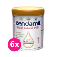 6x KENDAMIL Mlieko počiatočné dojčenské 1 (800 g) DHA+