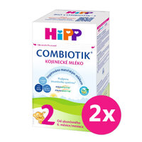 2x HiPP 2 BIO Combiotik - následná mliečna dojčenská výživa, 700 g