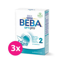 3x BEBA OPTIPRO® 2 Mlieko následné dojčenské, 500 g​