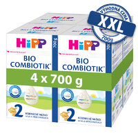 4x HiPP 2 BIO Combiotik pokračovacia mliečna dojčenská výživa , od uk. 6. mesiace, 700 g