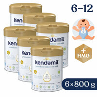6x KENDAMIL Mlieko pokračovacie Premium 2 HMO+ (800 g) 6m+