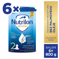 NUTRILON Mlieko následné dojčenské 2 Advanced 6x 800 g, 6+