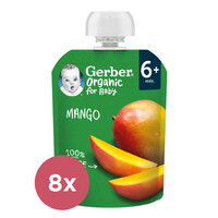 8x GERBER Organic Kapsička mango 90 g​