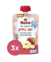 3x HOLLE Apple Ant Bio pyré jablko banán hruška 100 g (6+)