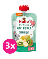 3x HOLLE Kiwi Koala Bio pyré hruška banán kiwi 100 g (8+)