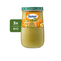 3x SUNAR BIO príkrm tekvica, brokolica, zemiaky, olivový olej 4m+, 190 g