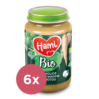 6x HAMI BIO Mäsovo-zeleninový príkrm Brokolica s paštrnákom a morkou 190 g, 8+