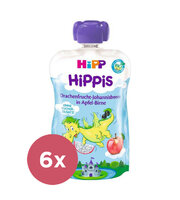 6x HiPP BIO HiPPiS Jablko-Hruška-Dračie ovocie-Čierne ríbezle (12m+) 100 g