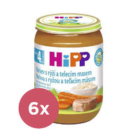 6x HiPP BIO Mrkva s ryžou a teľacím mäsom 190 g