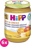 6x HiPP BIO Ovocná kaša s celozrnnými obilninami (190 g) - ovocný príkrm
