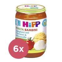 6x HIPP BIO Pasta Bambini - Rajčiny so špagetami a mozarellou 220 g, 7m+