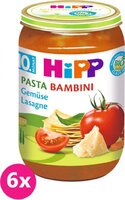 6x HiPP BIO PASTA BAMBINI Zeleninové lasagne, 220 g - zeleninový príkrm