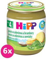 6x HiPP BIO Špenát so zeleninou a zemiakmi 125 g – zeleninový príkrm