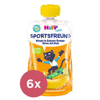 6x HiPP BIO Sport Hruška-Pomaranč-Mango-Banán-Ryža 120 g