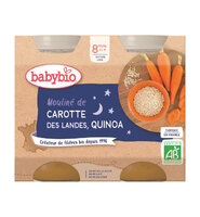 BABYBIO Večerné menu mrkvové Mouliné a quinoa 2x 200 g