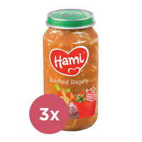 3x HAMI Špagety s hovädzím a zeleninou (250 g) - mäsovo-zeleninový príkrm