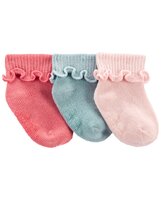CARTER'S Ponožky Cuff Pink dievča LBB 3ks 12-24m
