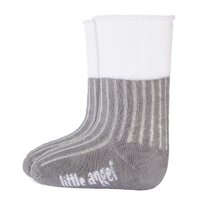 LITTLE ANGEL Ponožky froté Outlast® 10-13 (15-19) - tmavošedá/biela