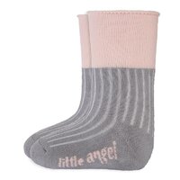 LITTLE ANGEL Ponožky froté Outlast® 10-13 (15-19) - tmavošedá/svetloružová