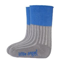 LITTLE ANGEL Ponožky froté Outlast® 7-9 - tmavošedá/modrá